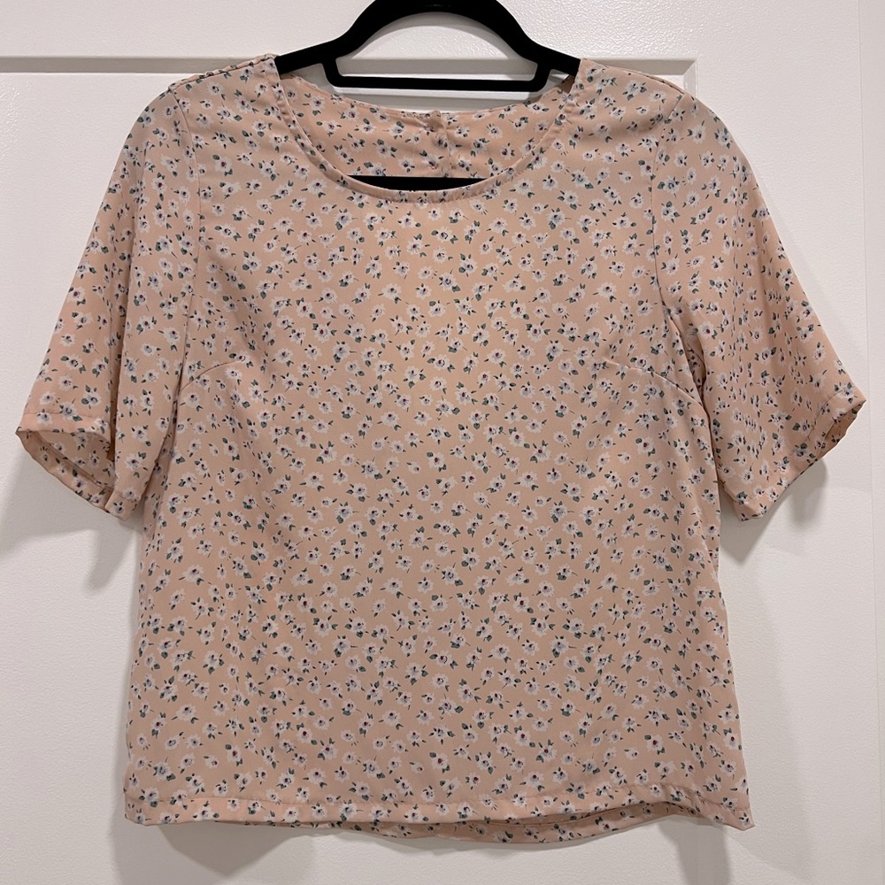 Elodie Light Pink Floral Print Top